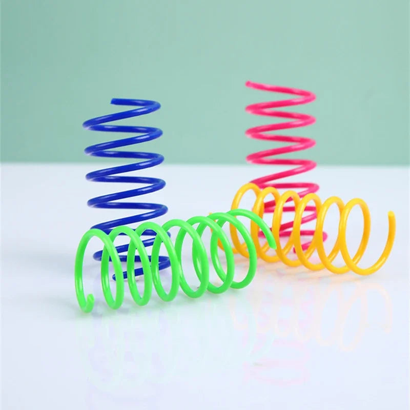 Colorful Cat Spring Toy Set