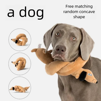 Squeaky Sausage Plush Dog Toy