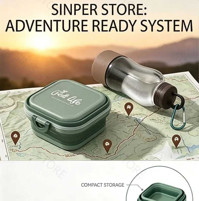 Foldable Travel Pet Food & Water Bowl