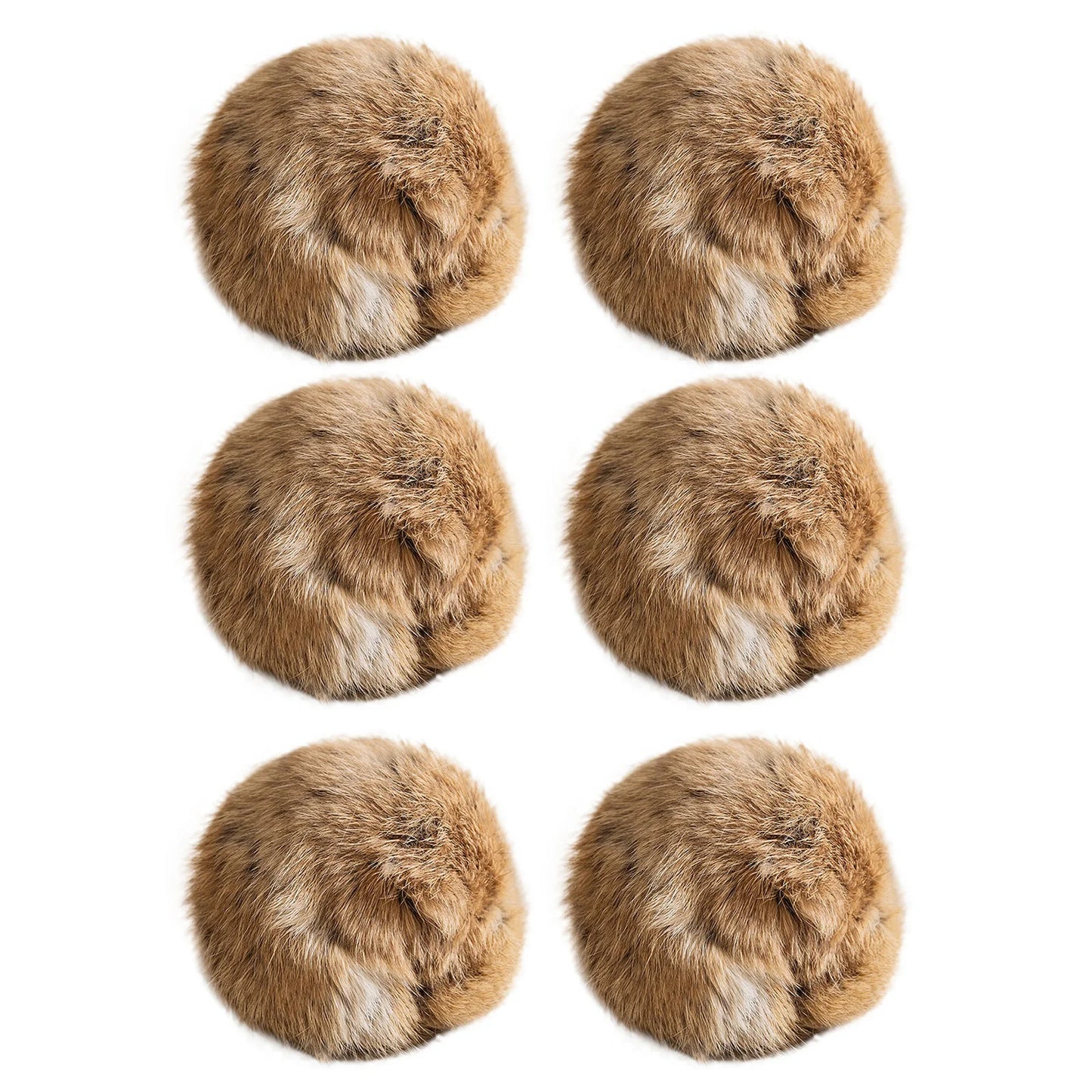 Natural Rabbit Fur Cat Play Balls