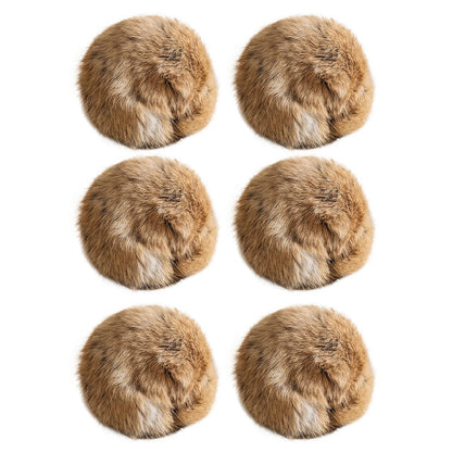Natural Rabbit Fur Cat Play Balls