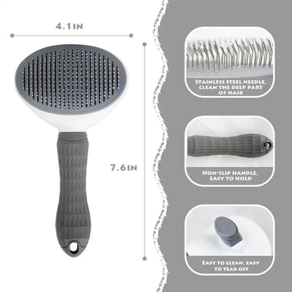 Self-Cleaning Pet Slicker Brush