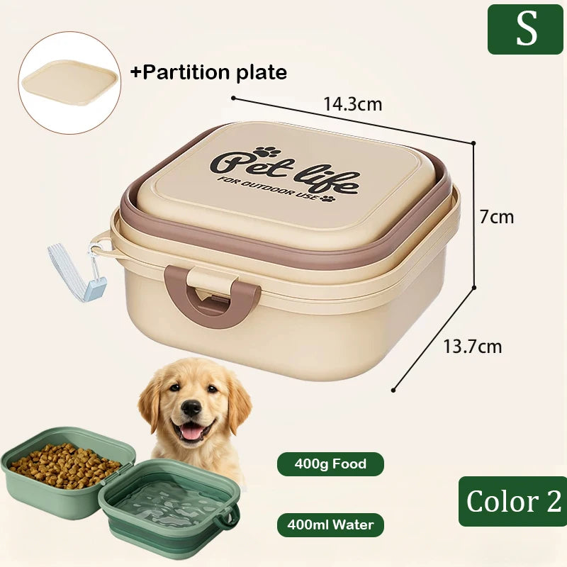 Foldable Travel Pet Food & Water Bowl