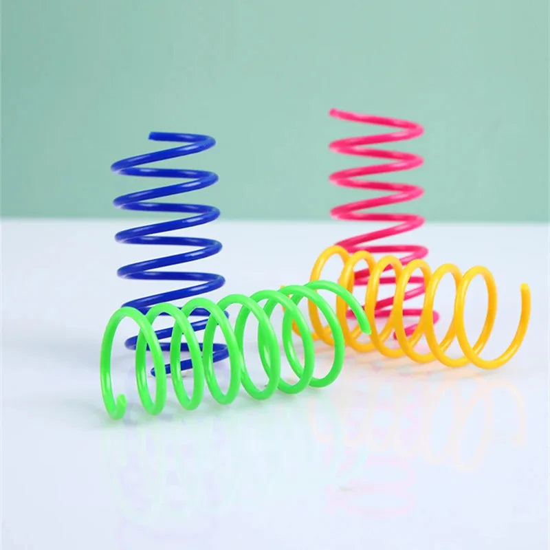 Colorful Cat Spring Toy Set