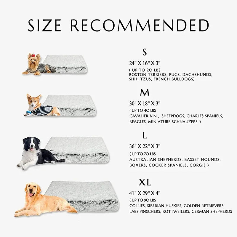Washable Plush Dog Bed