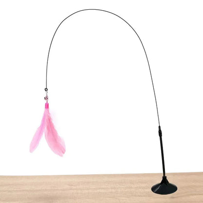 Interactive Feather Wand Cat Toy Set
