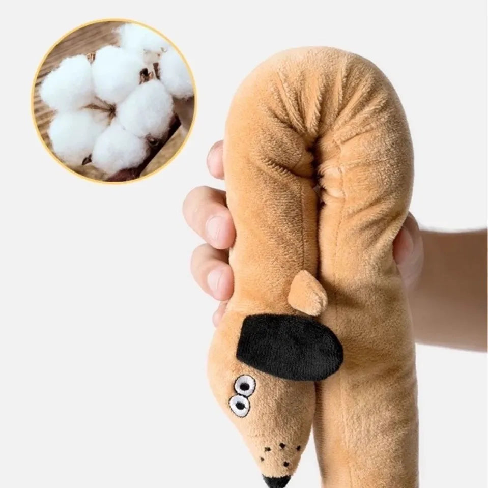 Squeaky Sausage Plush Dog Toy