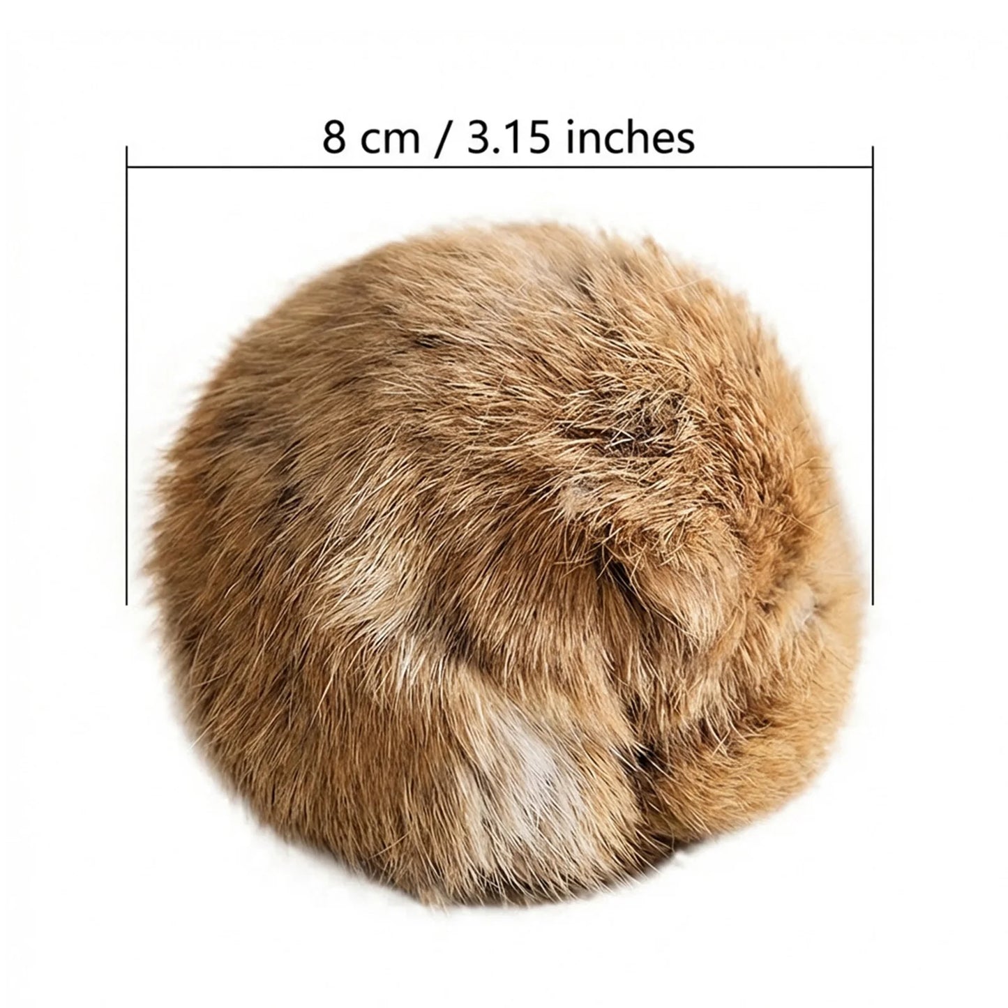 Natural Rabbit Fur Cat Play Balls