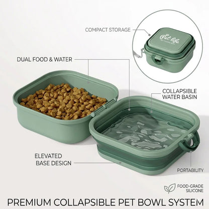 Foldable Travel Pet Food & Water Bowl