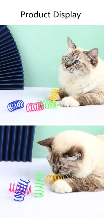 Colorful Cat Spring Toy Set