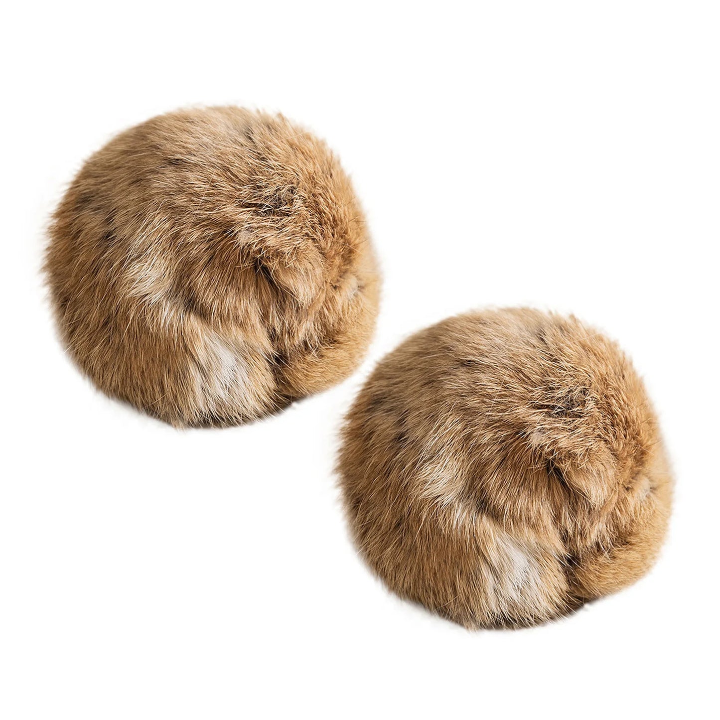 Natural Rabbit Fur Cat Play Balls