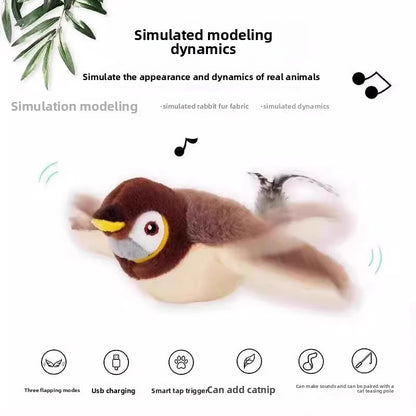 Electric Plush Bird Pet Toy with Sound