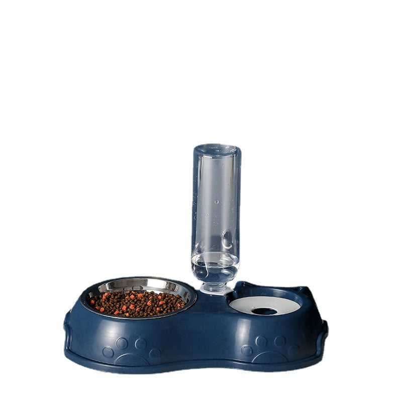 Pet automatic drinking water feeding double bowl