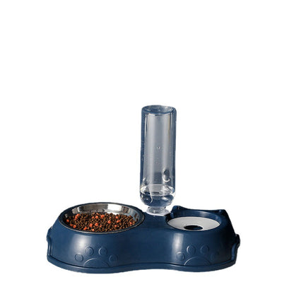 Pet automatic drinking water feeding double bowl