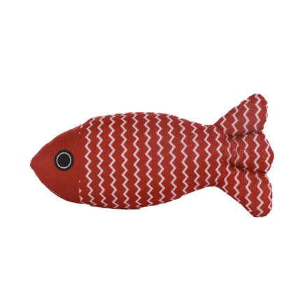 Plush Simulation Fish Cat Toy with Catnip for Teething and Play