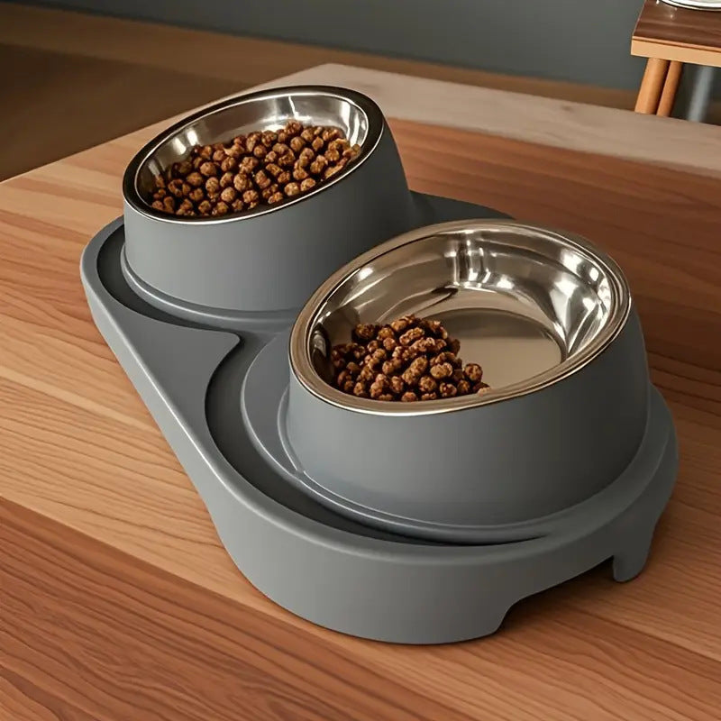 Dual Compartment Pet Feeding Bowl