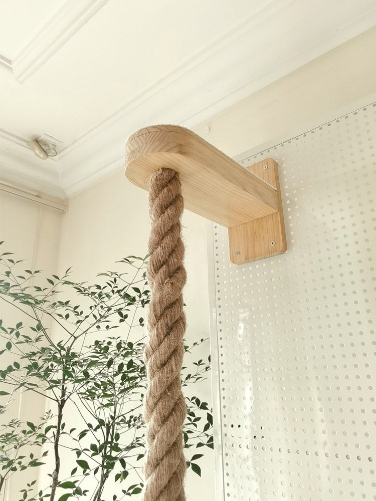 Solid Wood Cat Climbing Frame with Hemp Rope