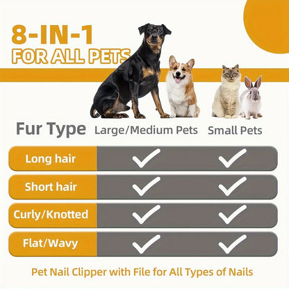 Double-Sided Pet Grooming Comb and Hair Remover