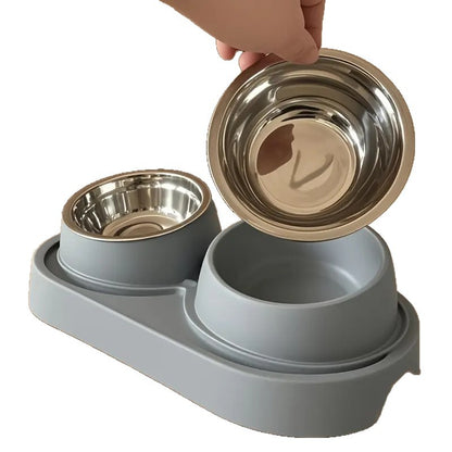 Dual Compartment Pet Feeding Bowl