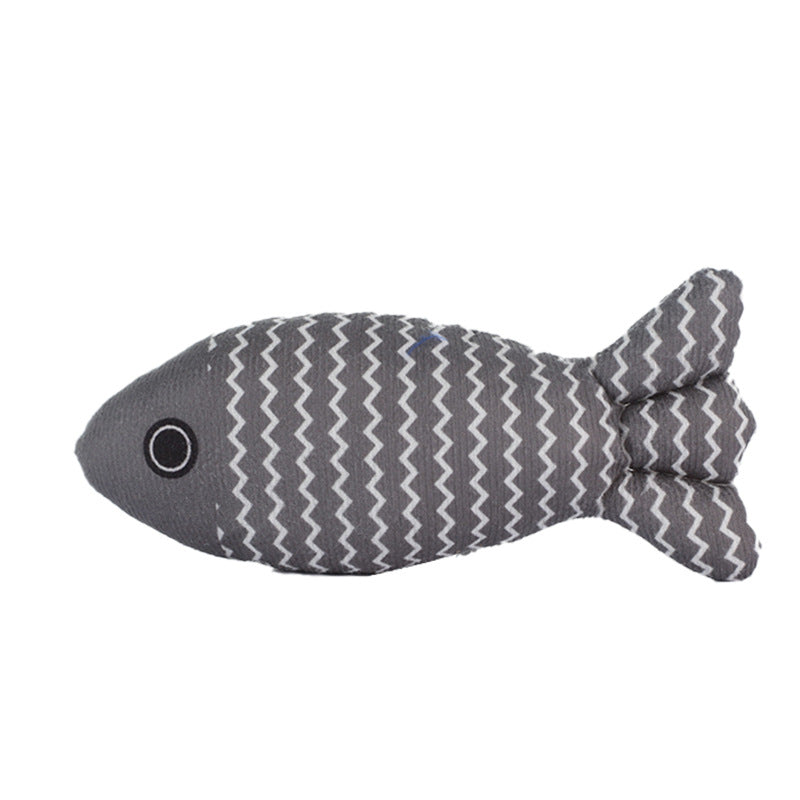 Plush Simulation Fish Cat Toy with Catnip for Teething and Play