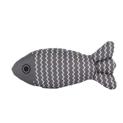 Plush Simulation Fish Cat Toy with Catnip for Teething and Play