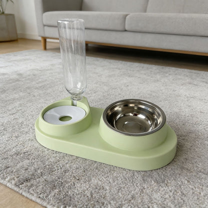 Dual Compartment Pet Feeding Bowl