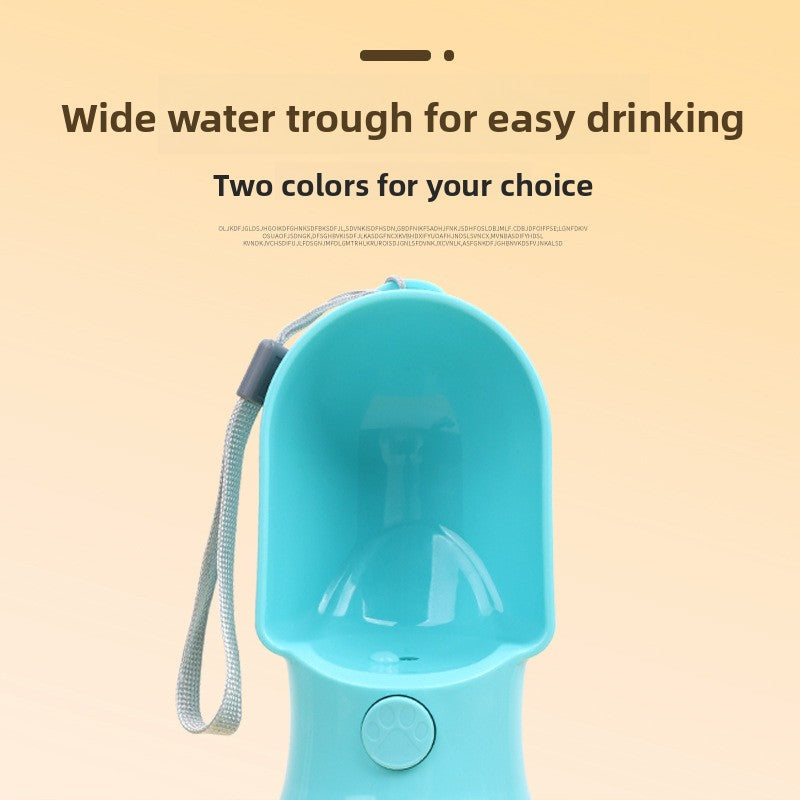 Portable Pet Water Bottle with Feeding Bowl