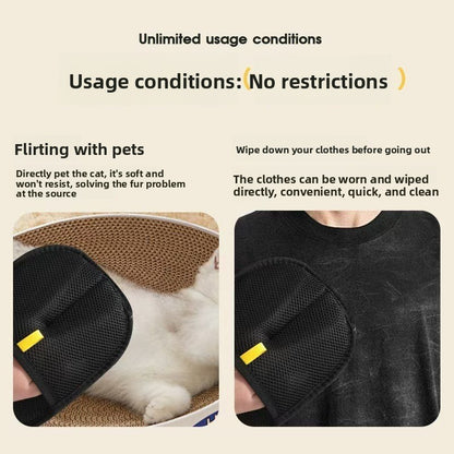 Pet Hair Removal Gloves Static Electricity Grooming Brush