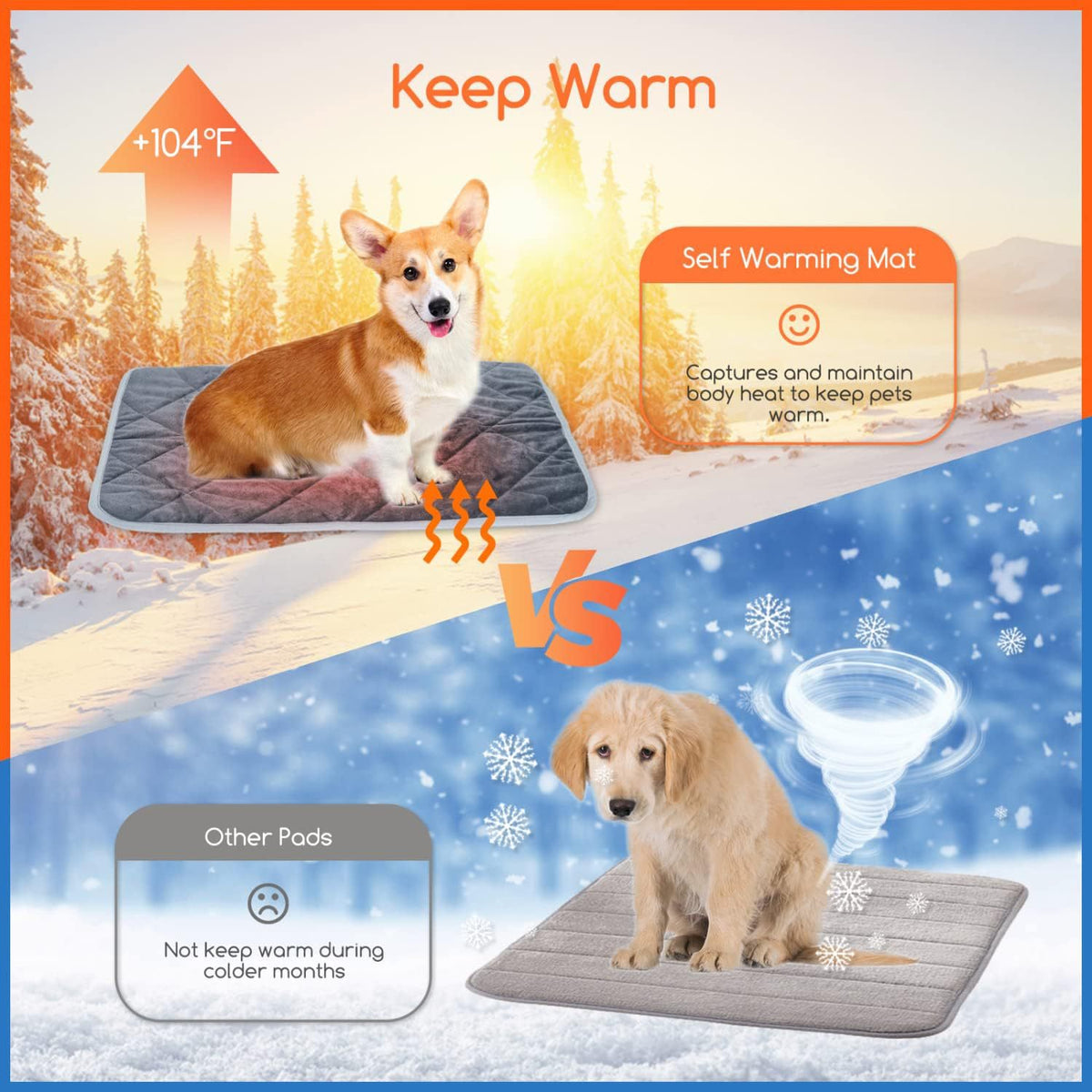 Pet Heating Pad Winter Warm Cat Dog Bed Mat