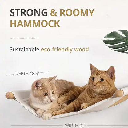 Solid Wood Wall-Mounted Cat Scratching Post