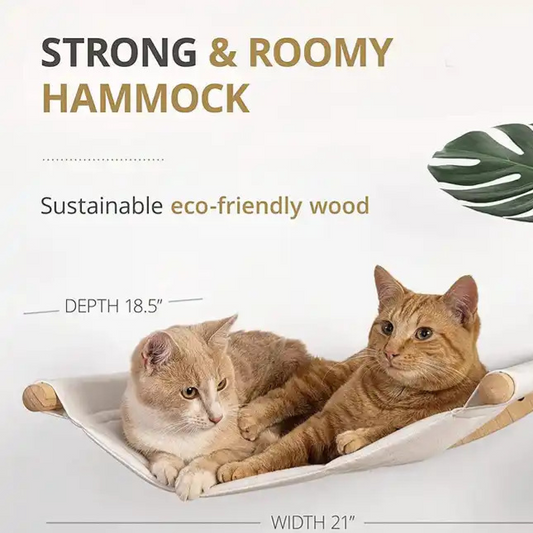 Solid Wood Wall-Mounted Cat Scratching Post