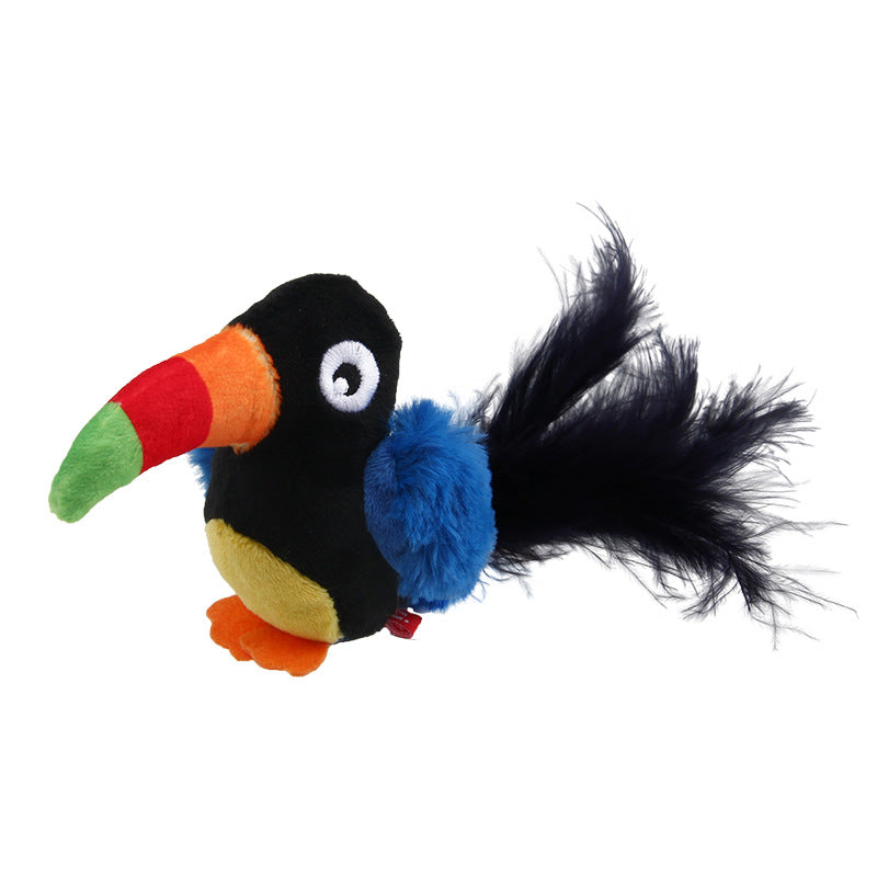 Electric Plush Bird Pet Toy with Sound