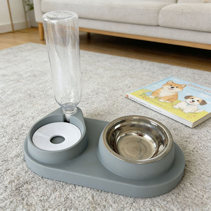 Dual Compartment Pet Feeding Bowl
