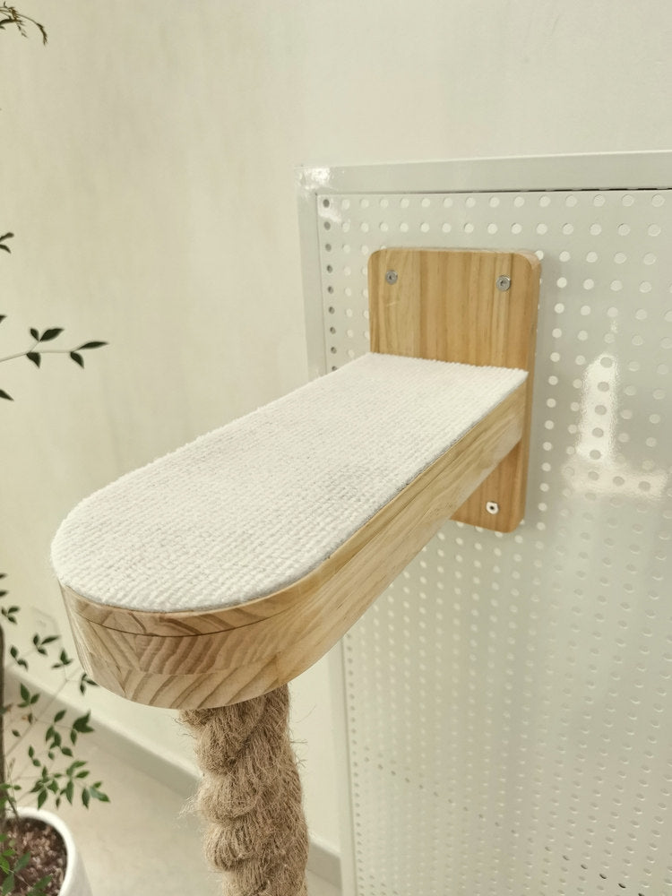 Solid Wood Cat Climbing Frame with Hemp Rope