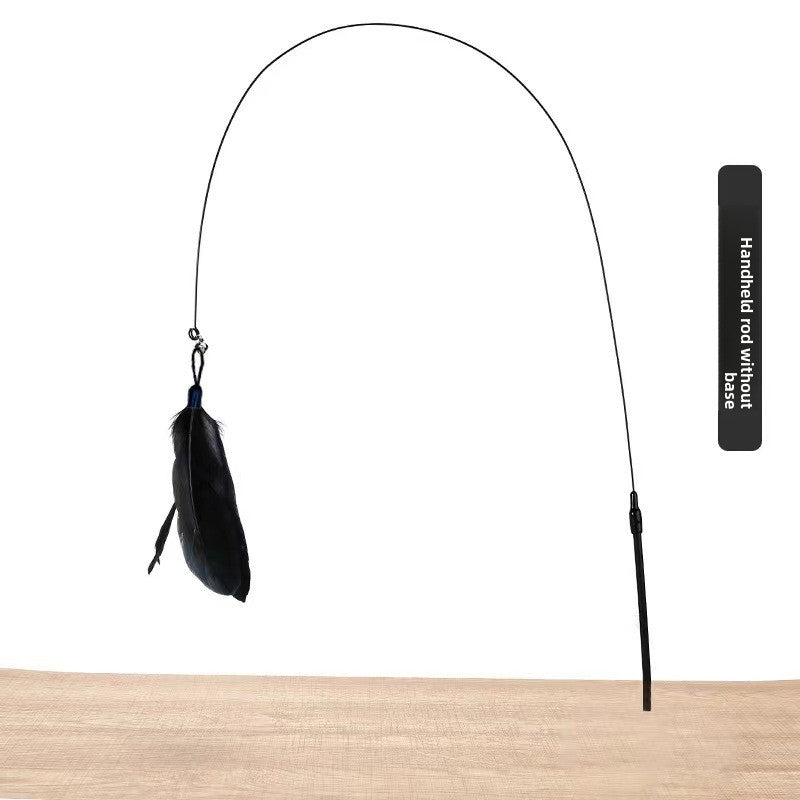 Feather Cat Teaser Stick with Suction Cup